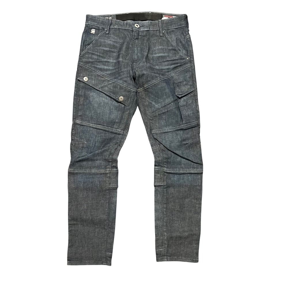 G-Star Raw Airblaze 3D Skinny Moto‎ Cargo Jeans Mens 32x30 Japanese Fabric Blue